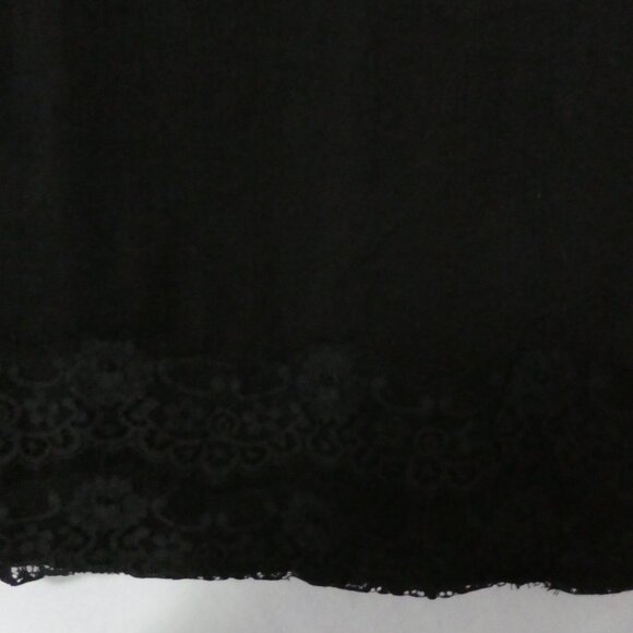 ADDITION ELLE | 1X | Black Sleeveless Top With Lace Trim Hem - Picture 13 of 14